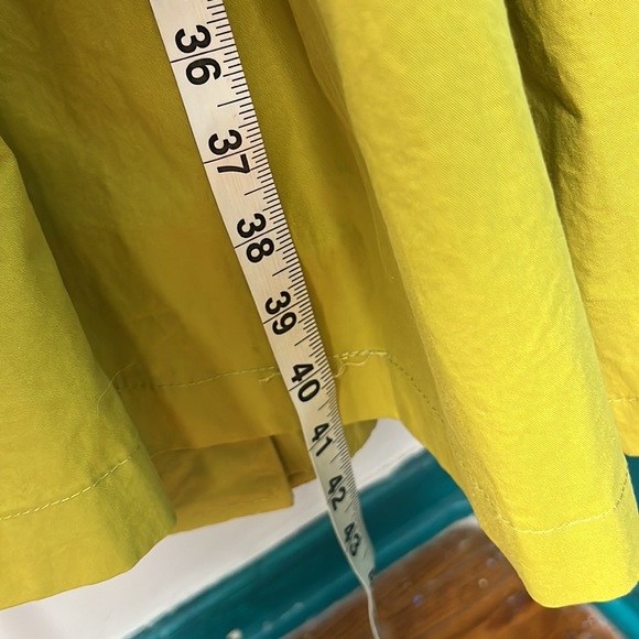 Soft surroundings chartreuse lightweight classic trench coat. Sz Sm - Picture 8 of 9